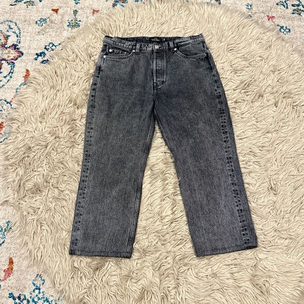 & other stories cropped button fly jeans size 30